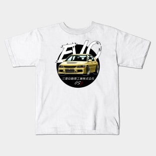 JDM EVO Yellow Black Sun Edition Kids T-Shirt